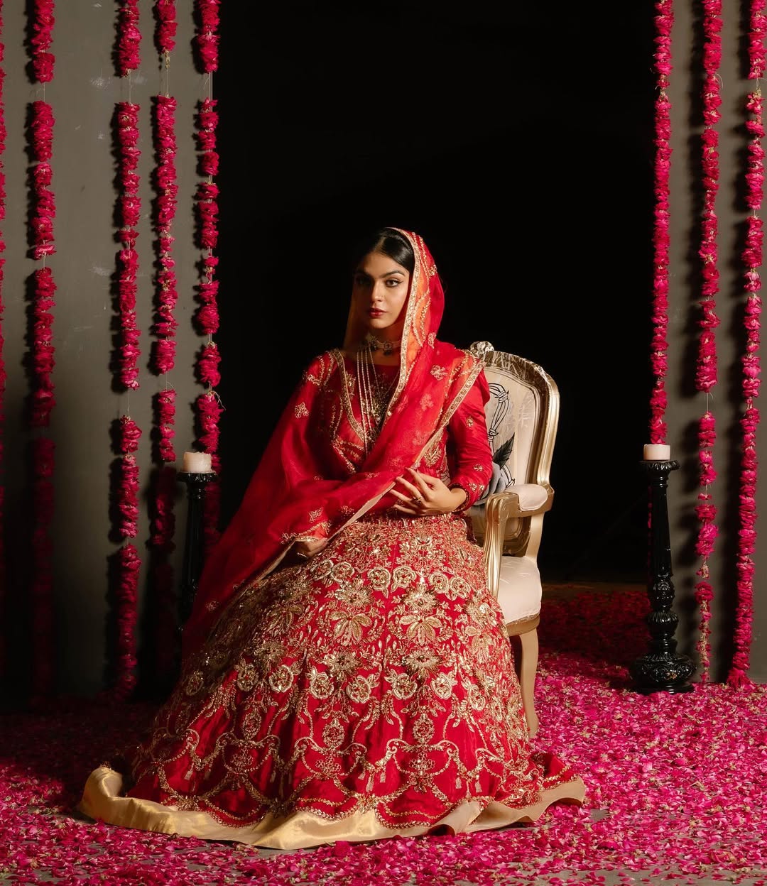 Suroor Handcrafted Red Zardozi Bridal Lehenga