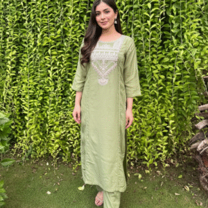 Pistachio Serenity Thi Silk Suit